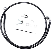 Kit de latiguillos de freno de vinilo negro de longitud extendida — Sobredimensionado +6\", 112,5 cm