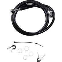 Extended Length Black Vinyl Brake Line Kit — 123 cm (48-3/8\"), front