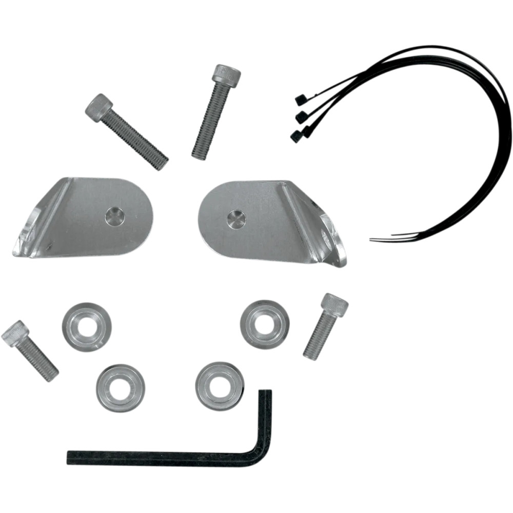 Turn Signal Relocation Hardware Kit — Polished Turn Signal Relocation Hardware Kit — Polished