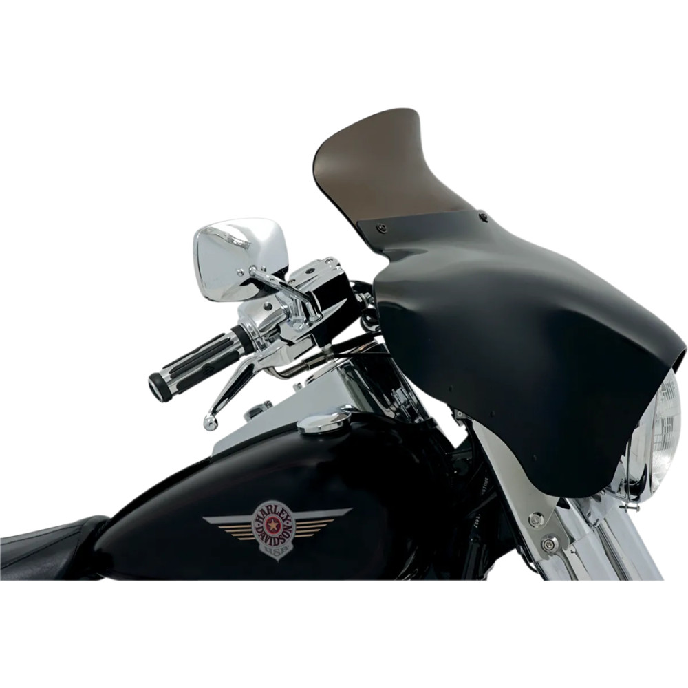 Parabrisas Batwing Spoiler — 16,5 cm de altura, Negro, Montaje fijo