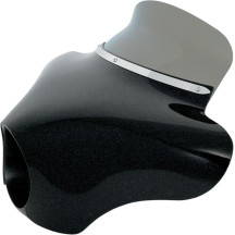 Parabrisas Batwing Spoiler — 16,5 cm de altura, Negro, Montaje fijo