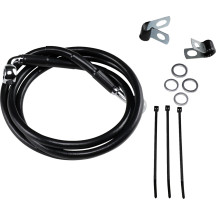 Kit de latiguillos de freno de vinilo negro de longitud extendida — 117 cm (46"), Sobredimensionado +10.2 cm (4"), Delantero