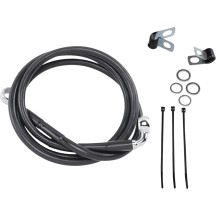 Kit de línea de freno de vinilo negro de longitud extendida — 122 cm (48"), Sobredimensionado +15.2 cm (6"), Delantero