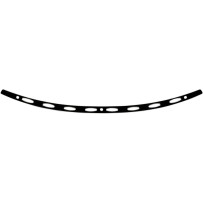 Moldura de parabrisas de acero inoxidable — Negro, Cromado, compatible con carenados Harley-Davidson