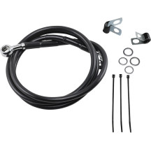 Kit de latiguillos de freno de vinilo negro de longitud extendida — Sobredimensionado +20.3 cm (8"), 127 cm (50")
