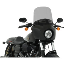Road Warrior Windshield — 38 cm (15"), Black, Smoke