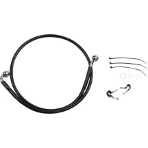 Kit de latiguillos de freno de acero inoxidable — 98.5 cm, Negro