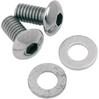 Fork Slider Drain Screws — Chrome finish, pair