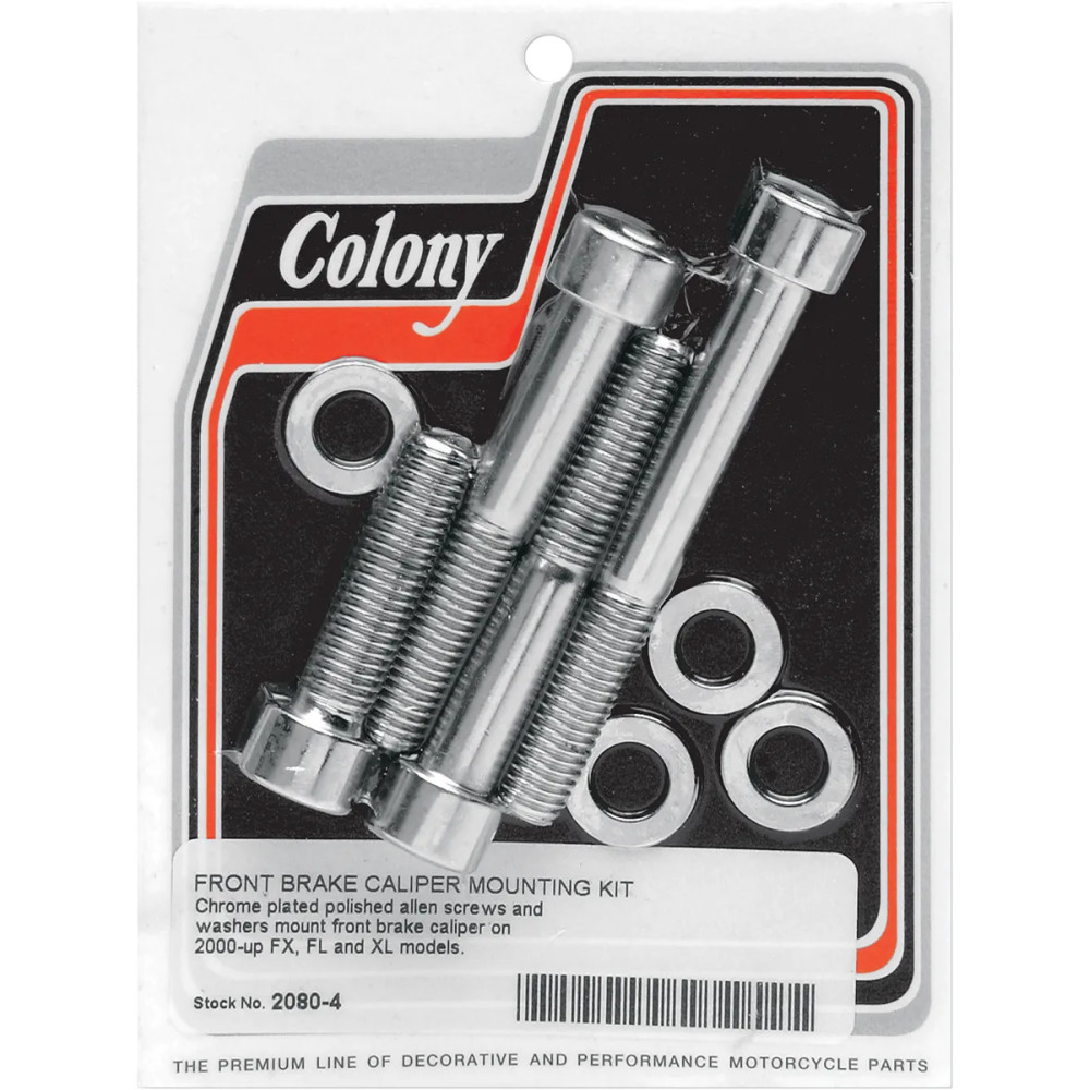 Kit de pernos para la pinza de freno delantera — Cromado