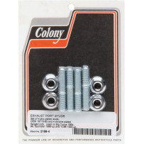 Exhaust Port Kit — Exhaust port, flange nut, silver