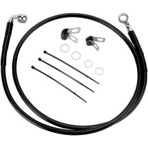 Kit de líneas de freno de vinilo negro de longitud extendida — 119.5 cm (47"), Oversize +15.2 cm (6")