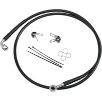Kit de línea de freno de acero inoxidable — 119 cm (46-7/8"), delantero superior, Negro