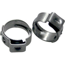 Stepless® Ear Clamps for Fuel System — 3/16" ID fuel line, Silver, 10 Pack