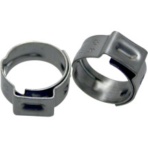 Stepless® Ear Clamps for Fuel System — 1/4" ID, 5/16" ID, 10 pack, silver