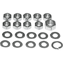 Kit de tuercas para tapa lateral de transmisión y brazo del embrague — Cromo