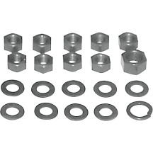 Kit de tuercas para tapa lateral de transmisión/brazo del embrague — parkerizado plateado