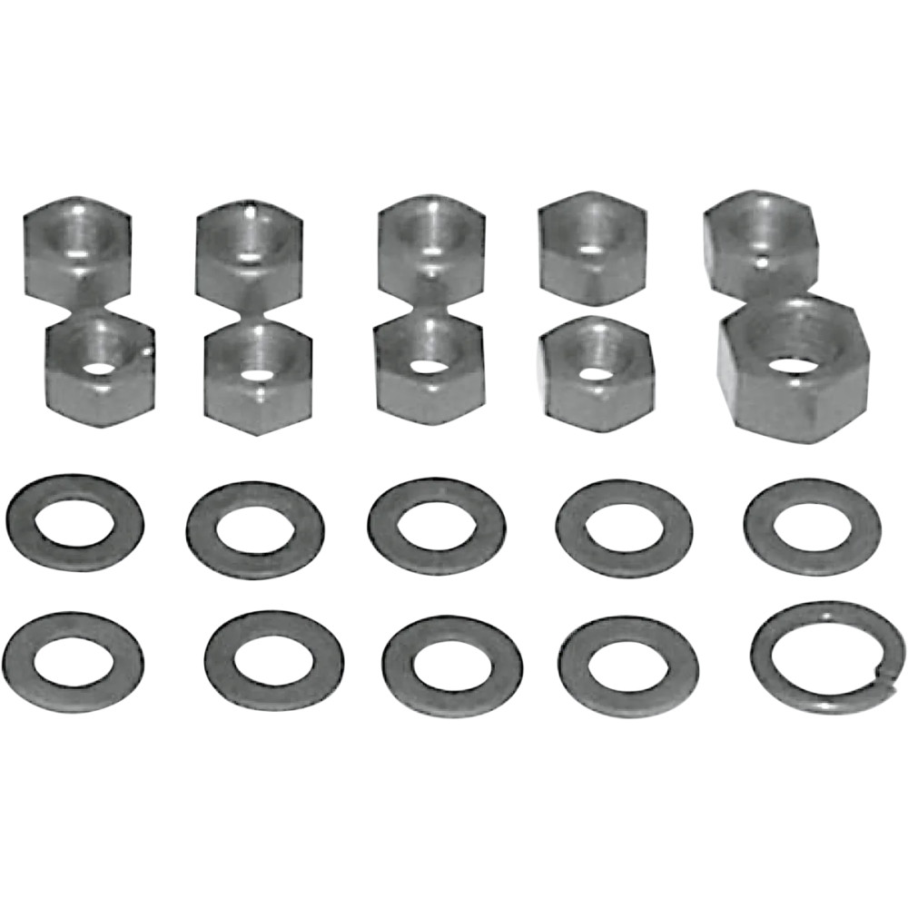 Kit de tuercas para tapa lateral de transmisión/brazo del embrague — parkerizado plateado