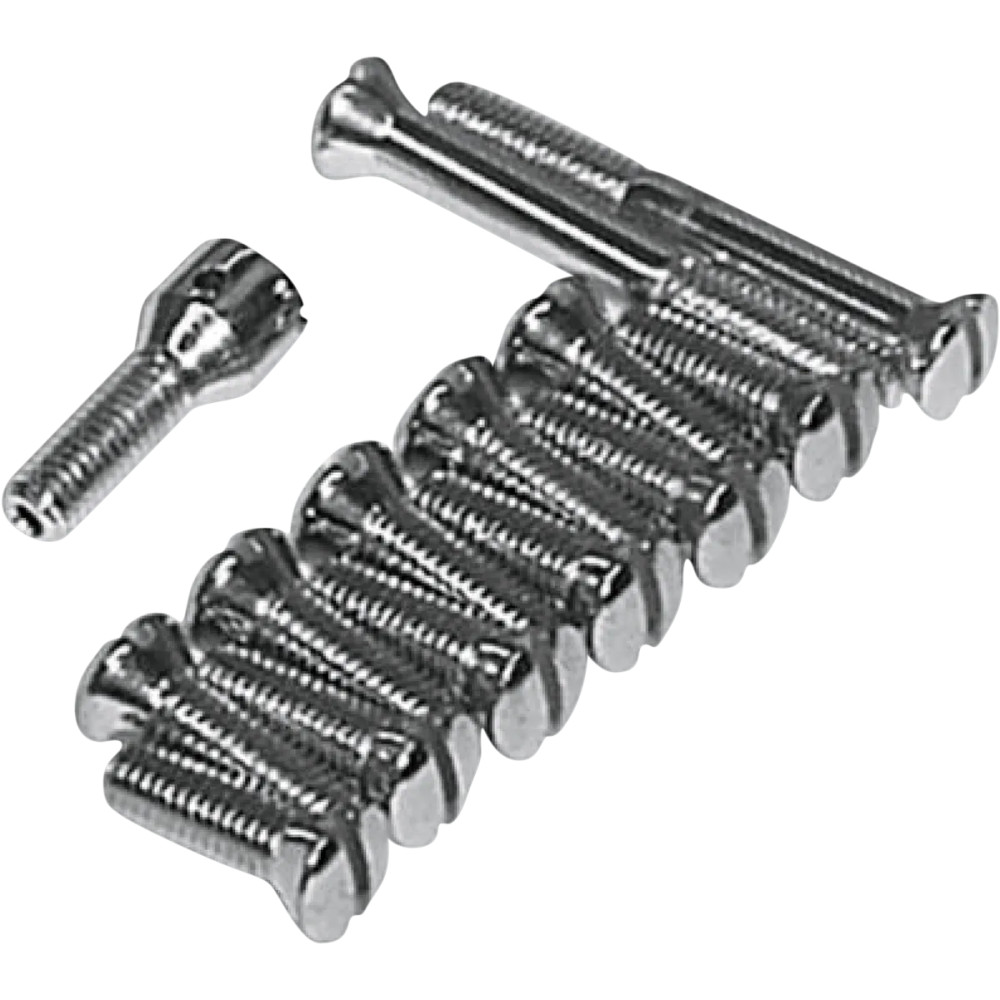 Juego de tornillos para tapa superior de transmisión — cromado, plateado