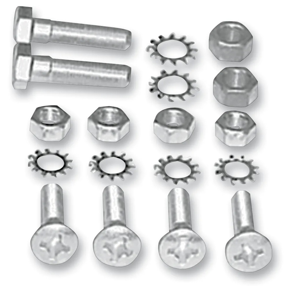Kit de herrajes de montaje para guardabarros trasero — 5/16"-24, 3/8"-24, chapado en cadmio