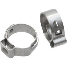 Stepless® Ear Clamps for Fuel System — 1/4" ID, 10 Pack, Silver