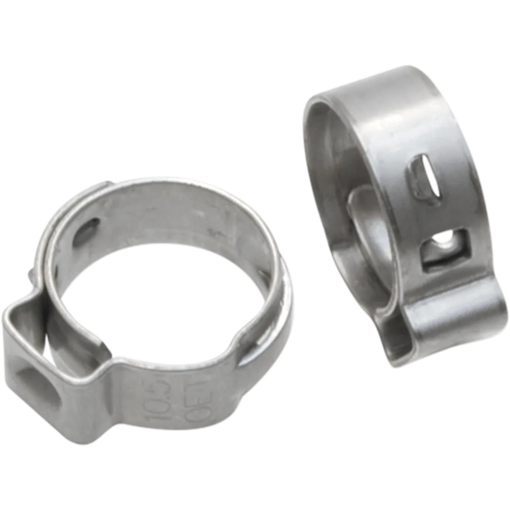 Stepless® Ear Clamps for Fuel System — 1/4" ID, 10 Pack, Silver