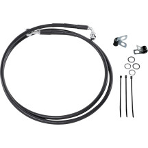 Kit de línea de freno de vinilo negro de longitud extendida — Sobredimensionado +25.4 cm (10"), 144.5 cm (56-7/8"), Negro, Delan