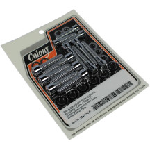 Kit de pernos para tapa lateral de transmisión — cromado, pulido