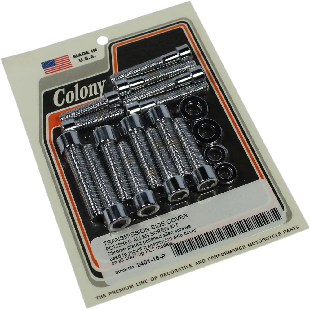 Transmission Side Cover Bolt Kit — Chrome Transmission Side Cover Bolt Kit — Chrome