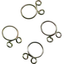 Kit de abrazaderas de recarga para línea de combustible — 10,8 mm (0,43 pulg), paquete de 4, dorado