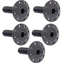Kit de pernos flotantes Holeshot para rotor de freno delantero — negro pulido