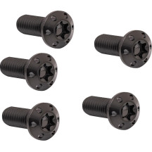 Kit de tornillos para rotor de freno Holeshot — rosca 5/16"-18, 22.2 mm (7/8"), titanio, negro pulido