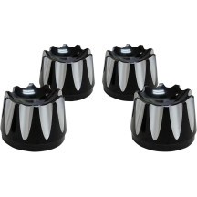 Tapas para pernos de la culata — paquete de 4, negro