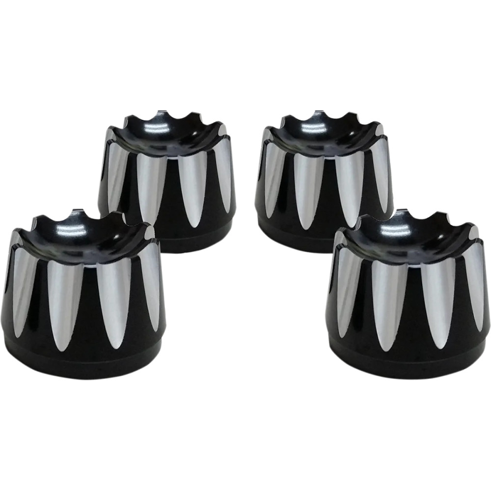 Tapas para pernos de la culata — paquete de 4, negro