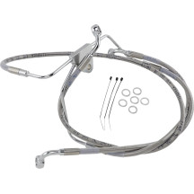 Kit de líneas de freno de acero inoxidable de longitud extendida — 16", 32-7/8", Sobredimensionado +6", Delantero
