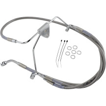 Kit de líneas de freno de acero inoxidable de longitud extendida — Sobredimensionado +20.3 cm (8"), 40.5 cm (16"), 88.5 cm (34-7