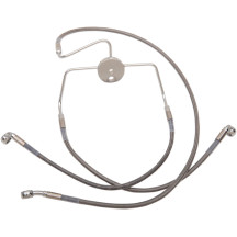 Juego de latiguillos de freno de acero inoxidable de longitud extendida — Sobredimensionado +20.3 cm (8"), 85 cm (33.5"), 40.5 c