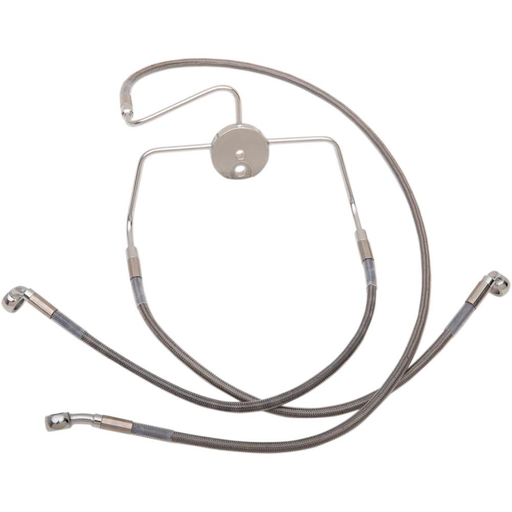 Juego de latiguillos de freno de acero inoxidable de longitud extendida — Sobredimensionado +20.3 cm (8"), 85 cm (33.5"), 40.5 c