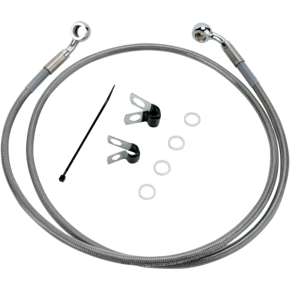 Kit de latiguillos de freno de acero inoxidable de longitud extendida — 112,5 cm (44-3/8"), Sobredimensionado +15,2 cm (6"), Del
