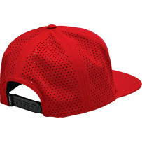 Gorra Badge — Talla única, cierre snapback, rojo