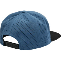 Gorra con parche — Talla única, cierre snapback, Negro, Azul pizarra