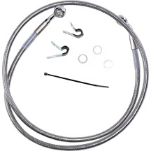 Kit de latiguillos de freno de acero inoxidable de longitud extendida — 116 cm (45-3/4\"), Sobredimensionado +10.2 cm (4\"), Del