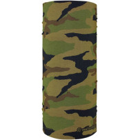 Motley Tube® Tubo para el cuello — Talla única, negro/verde, camuflaje woodland