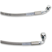 Kit de latiguillos de freno de acero inoxidable de longitud extendida — 122.5 cm (48-1/4") , Sobredimensionado +10.2 cm (4")