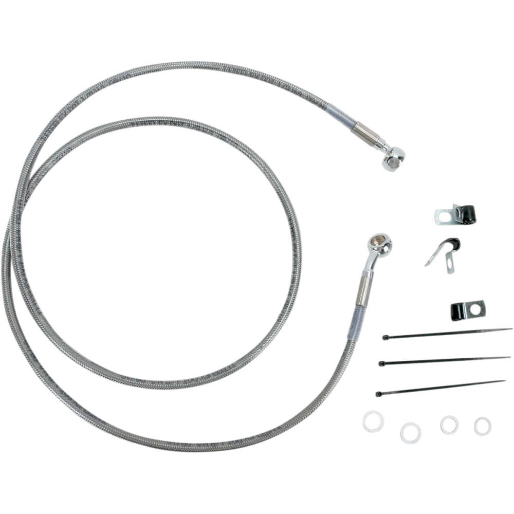 Kit de líneas de freno de acero inoxidable de longitud extendida — 52-1/4", Sobredimensionado +8", Delantero