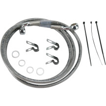 Kit de latiguillos de freno de acero inoxidable de longitud extendida — Sobredimensionado +10" (25,4 cm), 138 cm (54-1/4"), dela