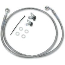 Juego de latiguillos de freno de acero inoxidable de longitud extendida — 130 cm, Sobredimensionado +15.2 cm (6") , Delantero, P