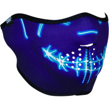 Media mascarilla de neopreno — Talla única, azul, azul claro