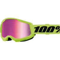 Gafas Strata 2 Juvenil — Juvenil, Negro, Amarillo fluorescente, Lente espejo rosa