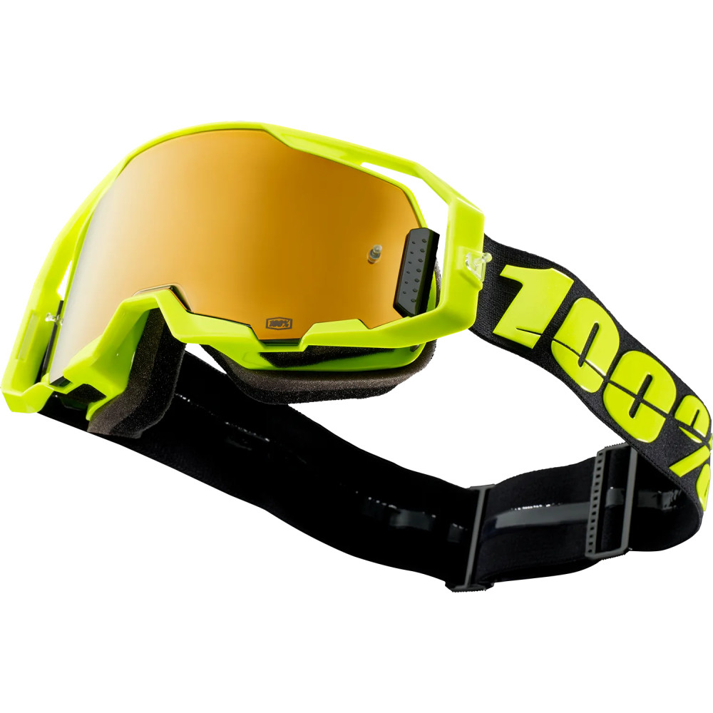 Gafas ARmatic — Talla única, amarillo fluorescente mate, lente espejo dorado