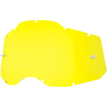 Accuri 2/Racecraft 2/Strata 2 Goggle Lens — Single lens, Yellow